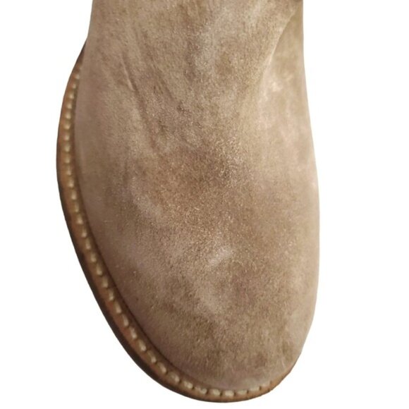 Dingo Twisted Sister Suede Leather Boots Neutral Tan  Size 6.5 Block Heel - Picture 9 of 12